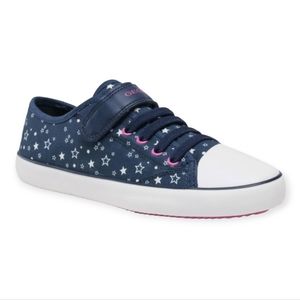 Geox Respira Gisli Sneakers Navy Star Youth Size 5.5 NEW